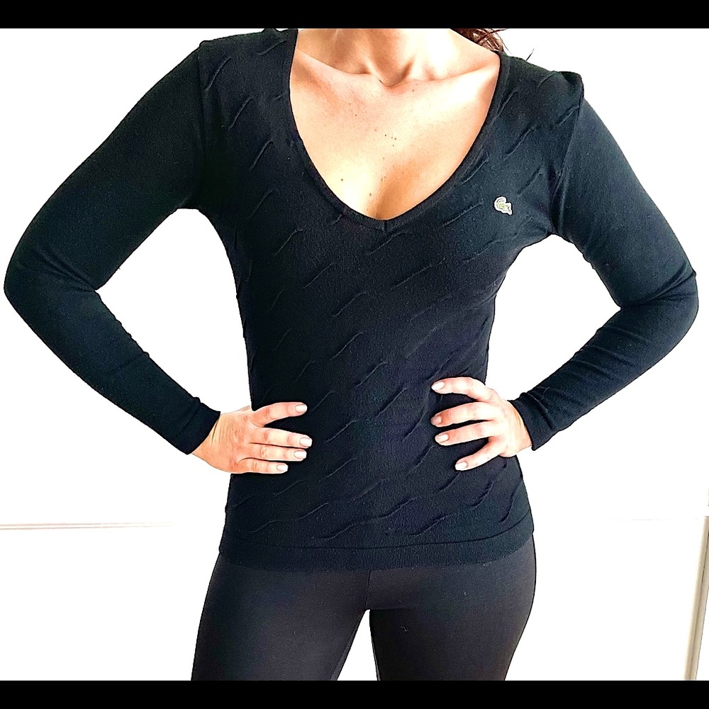 Lacoste black sweater with logo